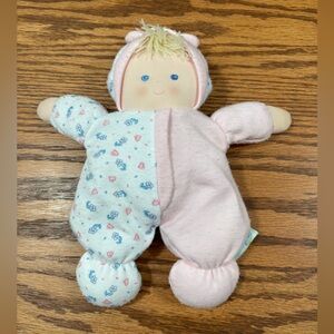 EDEN Soft Baby Doll Pink Flowers Blonde Hair Blue Eyes 2004 VTG